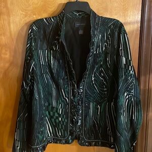 Investments Stylish Jacket, Size L Embellished With Gems